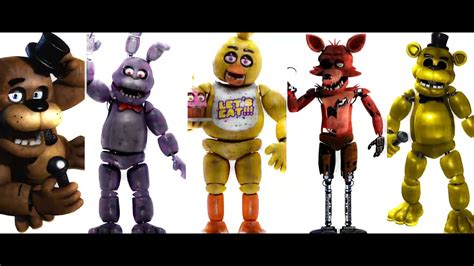 Freddy Bonnie Chica Foxy Y Golden Freddy Youtube