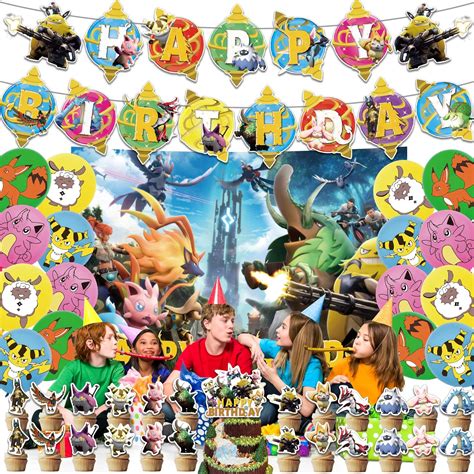 Palworld Birthday Party Supplies, Palworld Birthday Banner, 16 Latex ...