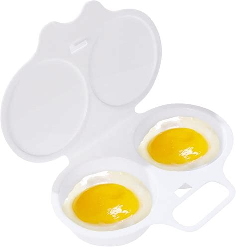 Microwave Egg Poacher Double Cup Egg Bowl Cooker Steamer High Capacity