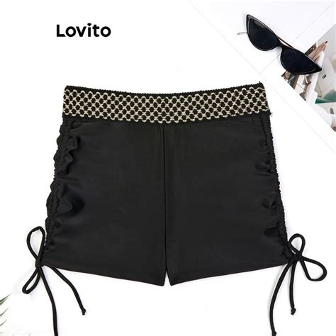 Lovito Women Sexy Plain Lace Up Bikini Bottom LNL Shopee Philippines