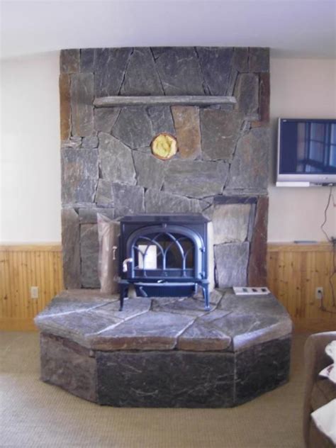 Woodstove Hearth Idea Wood Stove Cabin Living Room Hearth