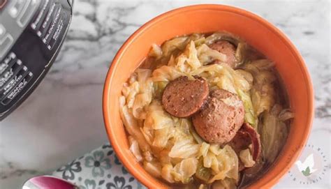 Southern Style Pressure Cooker Boiled Cabbage And Sausage The Fervent Mama