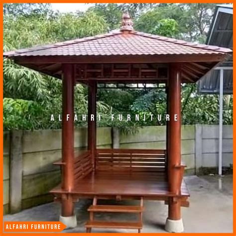 Jual Gazebo Kayu Kelapa Saung X Meter Gasebo Minimalis Taman Rumah