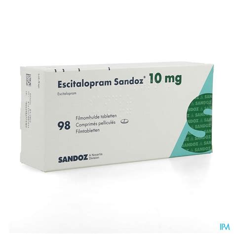 ESCITALOPRAM SANDOZ 10 MG FILMOMH TABL 98 X 10 MG Apotheek Thiels