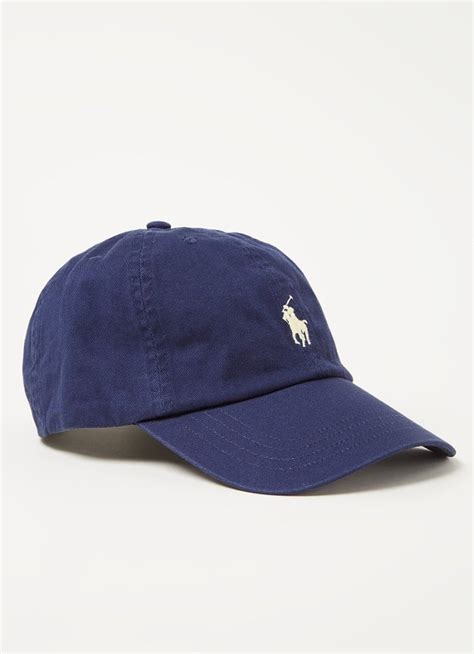 Ralph Lauren Pet Met Logo • Donkerblauw • Debijenkorfbe • Gratis Levering