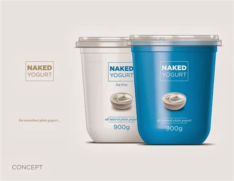 NAKED Concept Yogurt Packaging Milk Packaging Dairy Packaging