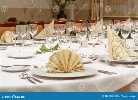 Dinner Table Setting Stock Photo - Image: 3269240