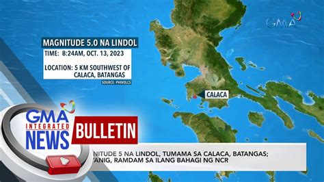 Magnitude 5 Na Lindol Tumama Sa Calaca Batangas Pagyanig Ramdam Sa