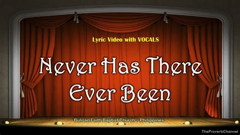 Never Has There Ever Been Video Lyrics With Vocals Christian Gospel Church Song Youtube