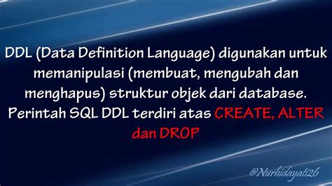 Perbedaan DDL Dan DML Dalam Bahasa SQL YouTube