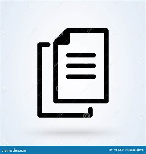 Document Icon File Symbol Doc Or Pdf Sign Copy Paste Icon Stock