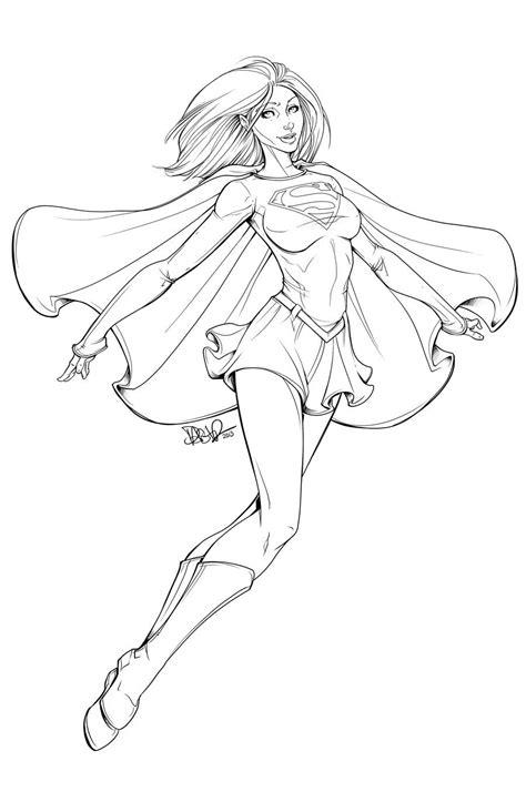 Superwoman Colouring Pages At Free Printable