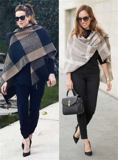 Inspired By Kate Beckinsales Chic Blanket Scarf Sydne Style How