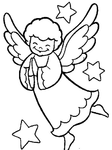 Angel Line Drawing - Cliparts.co