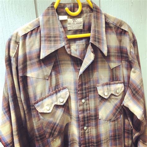 S Western Plaid Pearl Snaps Cowboy Shirt Gem