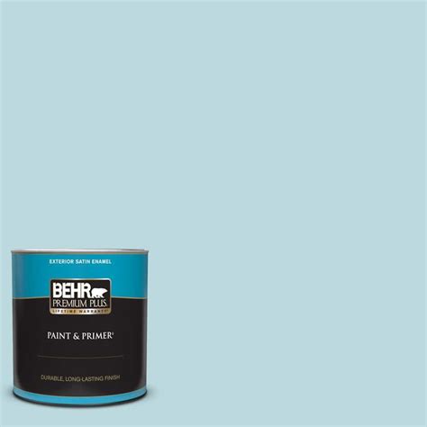 Behr Premium Plus Qt S Air Blue Satin Enamel Exterior Paint