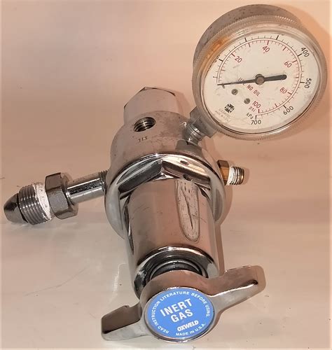 Used Oxweld Trimline R 77 75 580 Dual Stage Stainless Steel Regulator