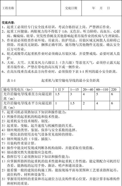 起重司索指挥作业安全技术交底word文档在线阅读与下载无忧文档