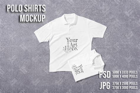 White Polo Shirts Mockup PSD Template Graphic by PrisonerRabbit ...