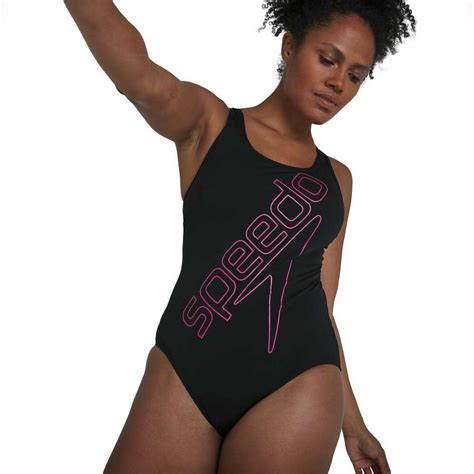 Speedo Boom Logo Placement Flyback Badeanzug Lila Swiminn