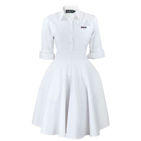 Scrub Dress Scrubs Dress Nurse Dress Uniform White Nurse Dress