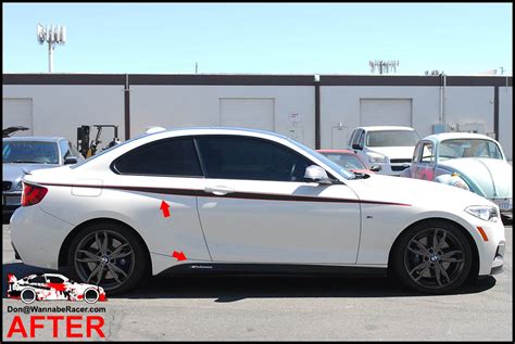 Bmw F22 M235i Coupe Gloss Black Vinyl Roof And M Performance Side Accents Car Wrap