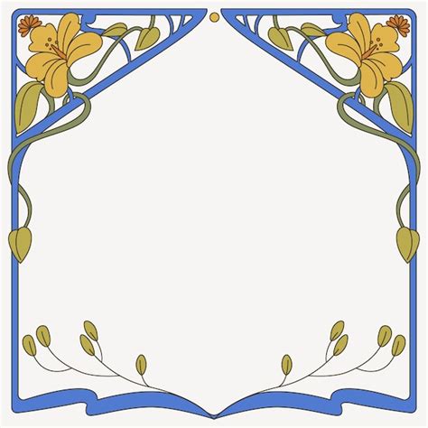 Free Vector Hand Drawn Art Nouveau Frame