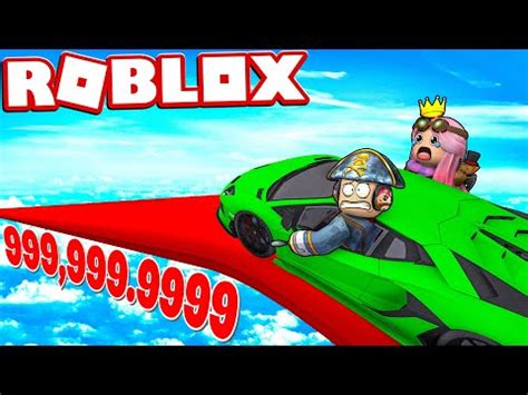 LO SCIVOLO CON LE AUTO DA 999 999 999 METRI SU ROBLOX YouTube