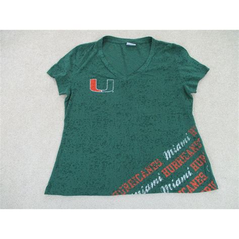 miami hurricanes shirt womens extra large green depop