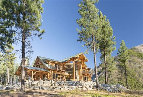 Luxury Log Cabin Living Yellow Pine Idaho Luxury Log Cabins Log