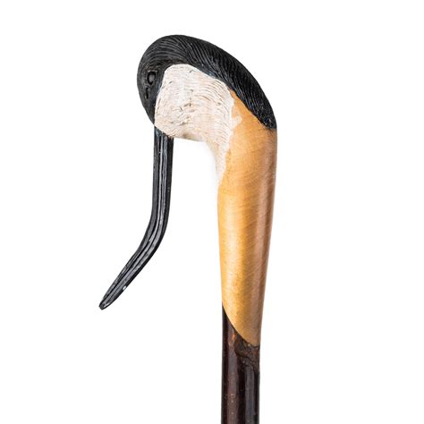 Westley Richards Hand Carved Avoset Walking Stick With Buffalo Horn Beak