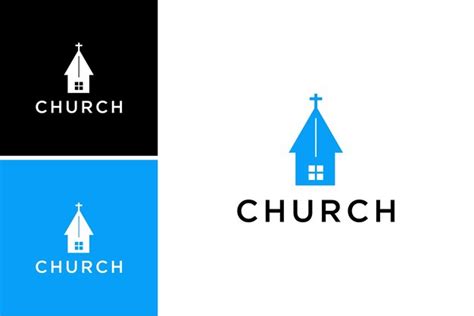 Premium Vector | Cross church logo design illustration