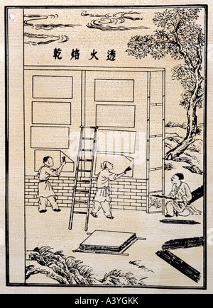 Papermaking By Cai Lun Private Collection Stock Photo Alamy