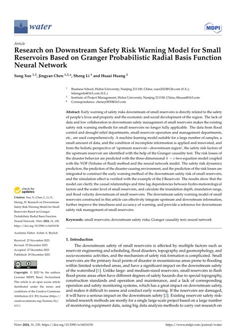 Pdf Research On Downstream Safety Risk Warning Model For Small