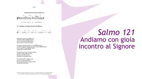 Andiamo Con Gioia Incontro Al Signore Salmo Cantato 121 YouTube