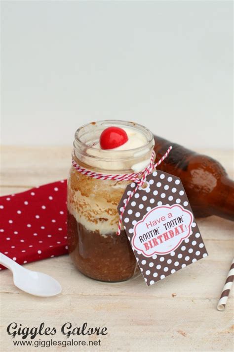 Root Beer Float Cake In A Jar