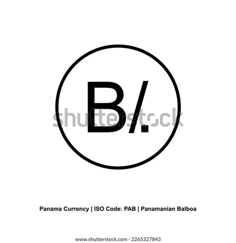 Panama Currency Symbol Panamanian Balboa Icon Stock Vector (Royalty ...