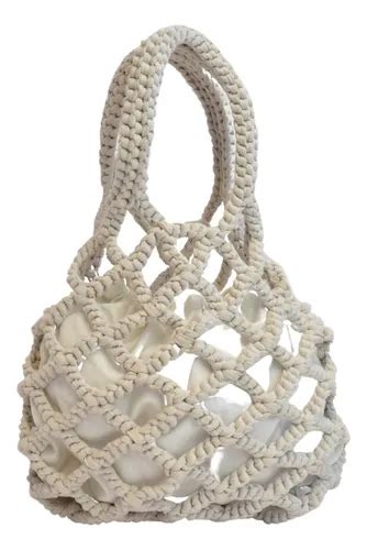 Bolsa De Playa Trenzada Color Hueso Nude Meses sin interés