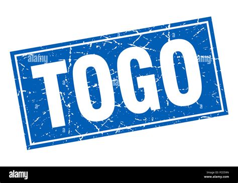 Togo Blue Square Grunge Vintage Isolated Stamp Stock Photo Alamy