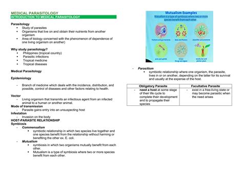 Solution Introduction To Parasitology Studypool