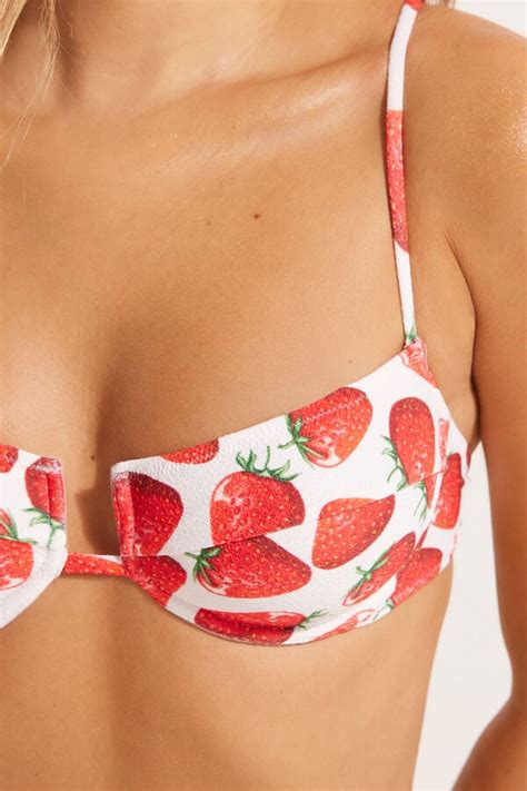 Pretty Strawberry Plunge Balconcino Bikini Top Balconcino Donna Tezenis Saldi Tezenis Italia