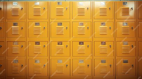 Premium Ai Image Generative Ai Row Of High School Lockers In The