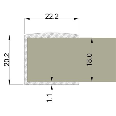 KP 35 L=2,7m kant ukrut.AL SM | Europrofil