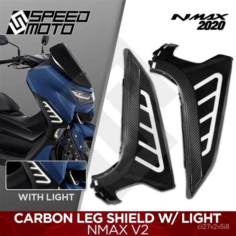 Nmax V Front Side Panel Cover Leg Shield Carbon Cover W Led