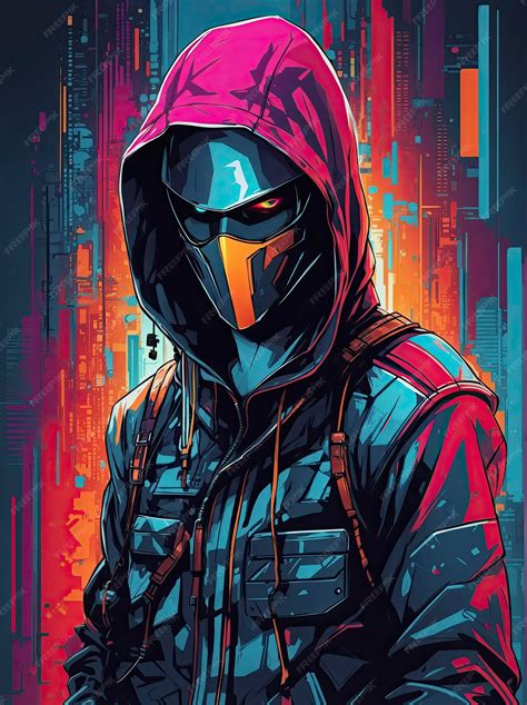 Premium AI Image | Cyberpunk Hacker Vector Illustration