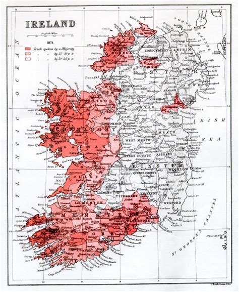 The Distribution Of The Irish Language In 1871 From Eg Ravenstein