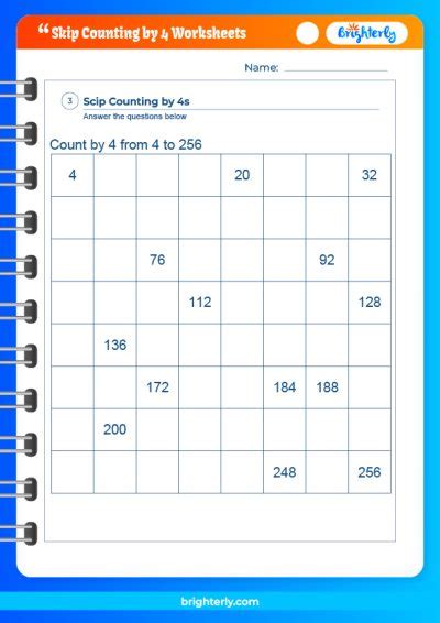 Free Skip Counting By Worksheets Pdfs Brighterly