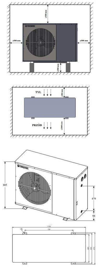 Pompy Ciep A Technix Powietrzna Pompa Moc Kw