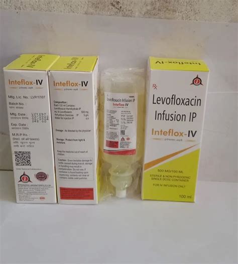 Levofloxacin Infusion IP Inteflox IV For Hospital Packaging Size