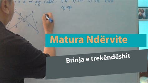 Ushtrime Matematike Për Maturë Brinja E Trekëndëshit Youtube